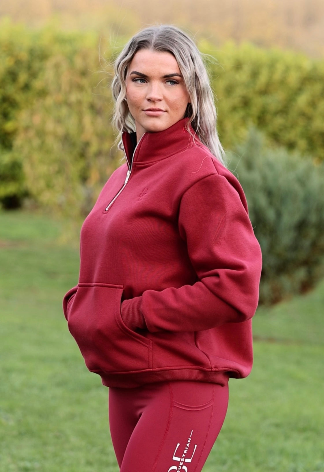 Deep Cherry Oversized Sweatshirt