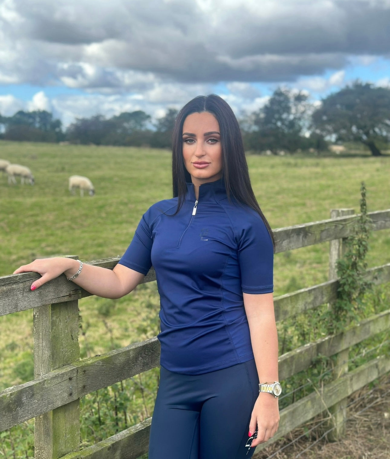 Midnight Navy Short Sleeve Mesh Base Layer